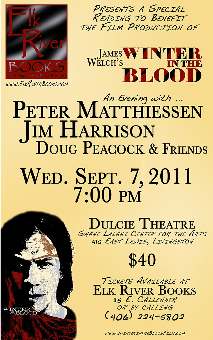 Image for Winter in the Blood Poster (Peter Matthiessen, Jim Harrison, Doug Peacock), 07 September 2011