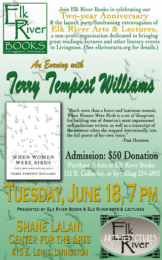 Image for Terry Tempest Williams (Elk River Books 2nd Anniversary) Poster, 18 June 2013