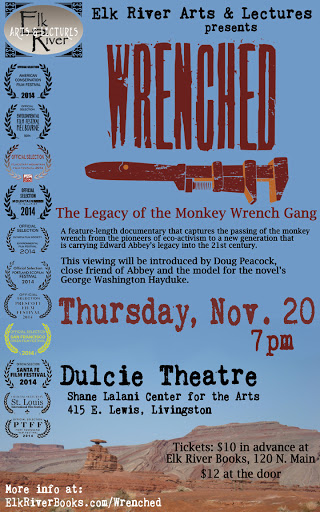 Image for Wrenched Film Viewing (introduced by Doug Peacock) Poster, 20 November 2014