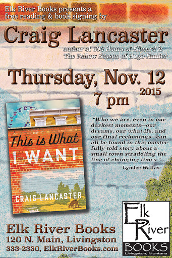 Image for Craig Lancaster "This is What I Want" Poster, 12 November 2015