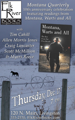 Image for "Montana Warts and All" 10-year Anthology of Montana Quarterly Book Release Event Poster, 12 December 2015