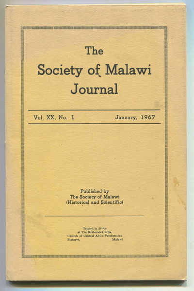 Image for The Society of Malawi Journal Vol XX, No. 1
